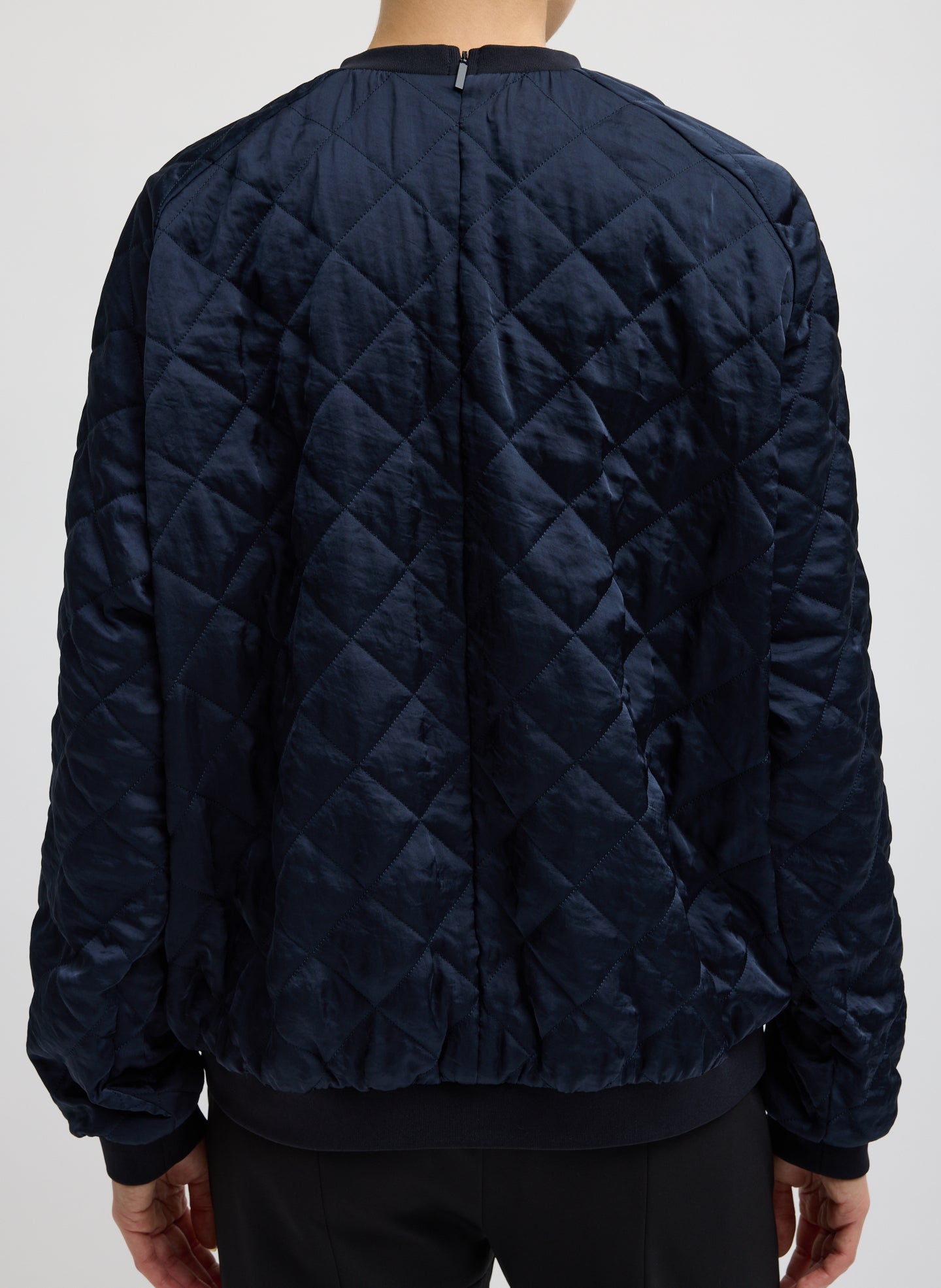 Cozy Quilting Sweatshirt | Tibi Navy