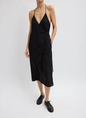 Summer Slip Wrap Dress | Tibi Black