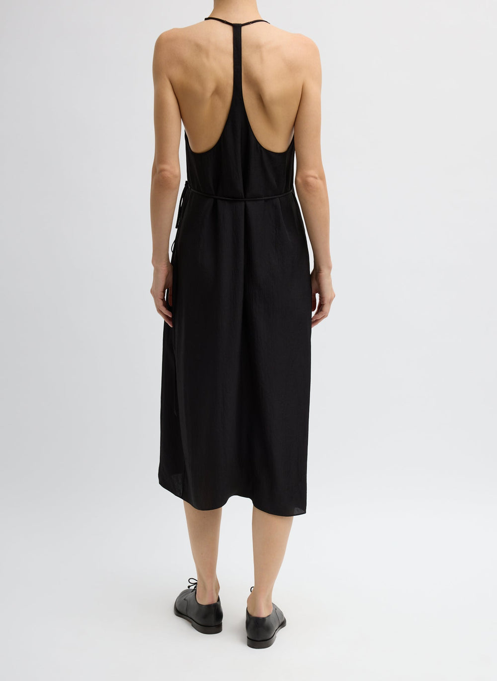 Summer Slip Wrap Dress | Tibi Black