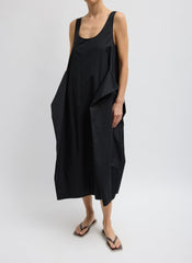 Eco Poplin Tank Dress | Tibi Black