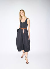 Eco Poplin Tank Dress | Tibi Black
