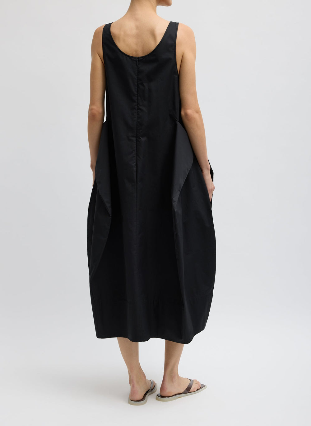 Eco Poplin Tank Dress | Tibi Black