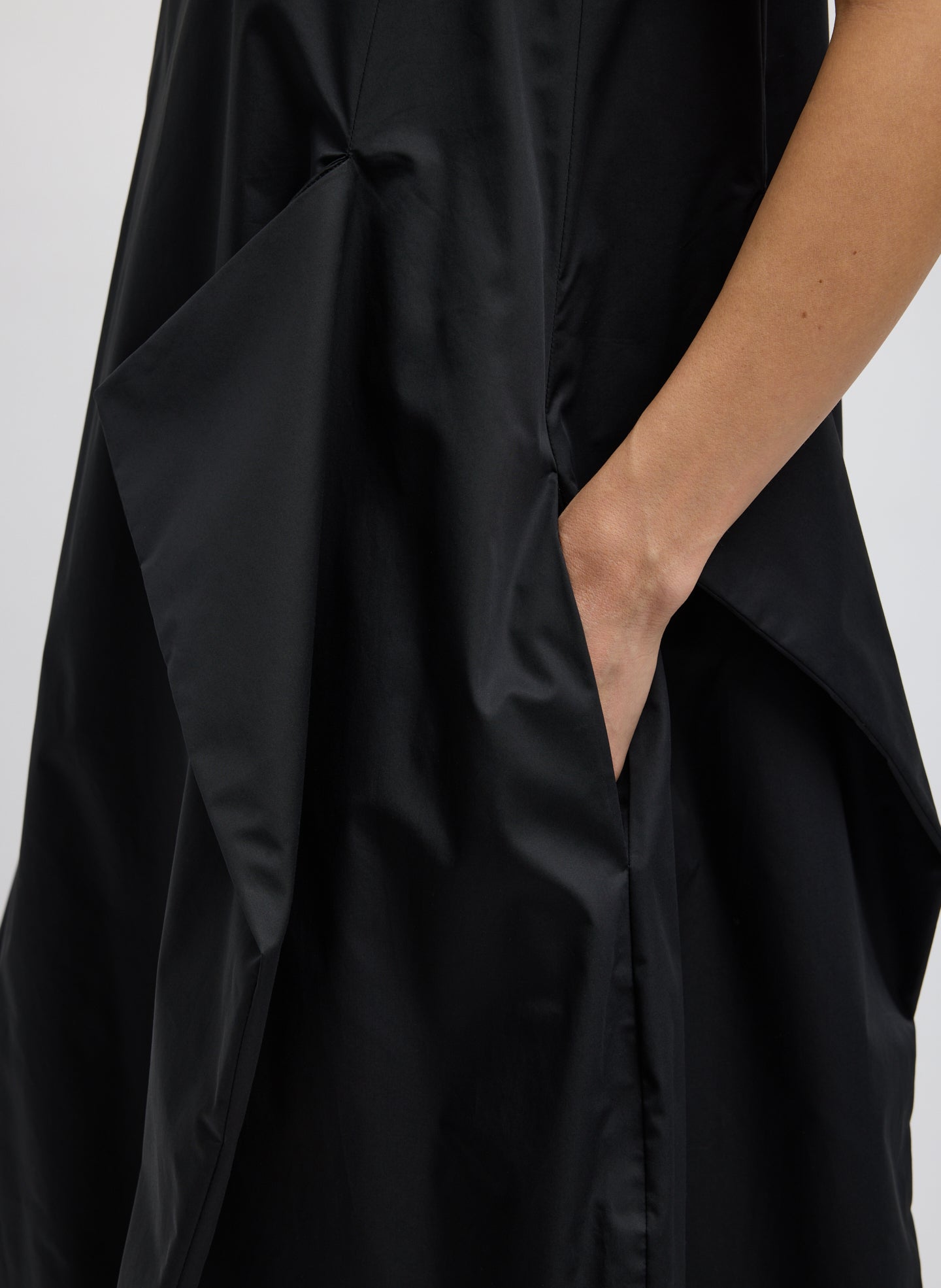 Eco Poplin Tank Dress | Tibi Black