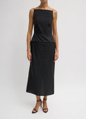 Chassis Hoop Strappy Dress | Tibi Black