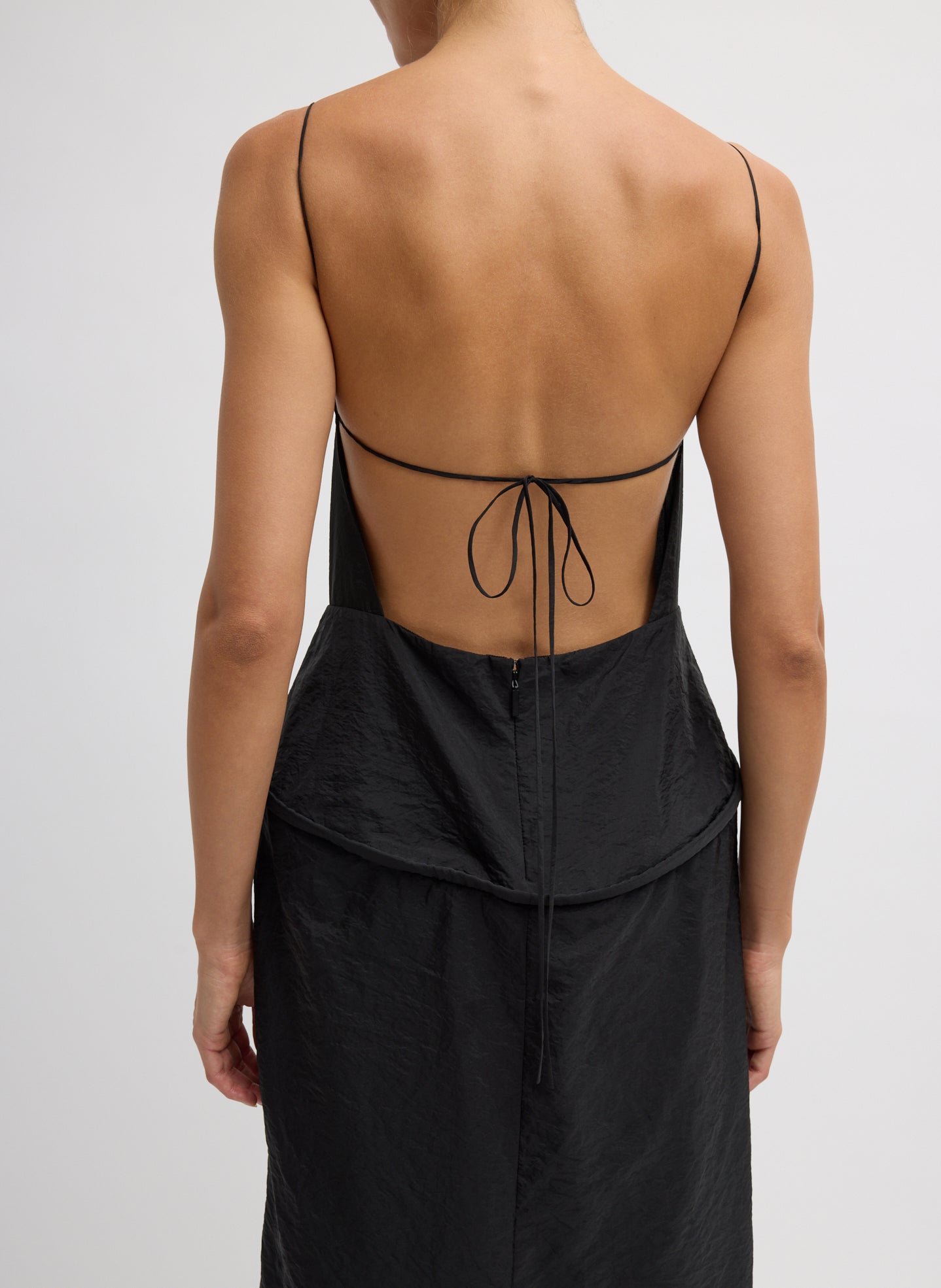 Chassis Hoop Strappy Dress | Tibi Black