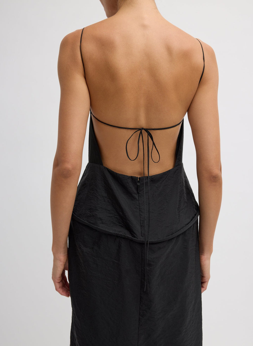 Chassis Hoop Strappy Dress | Tibi Black