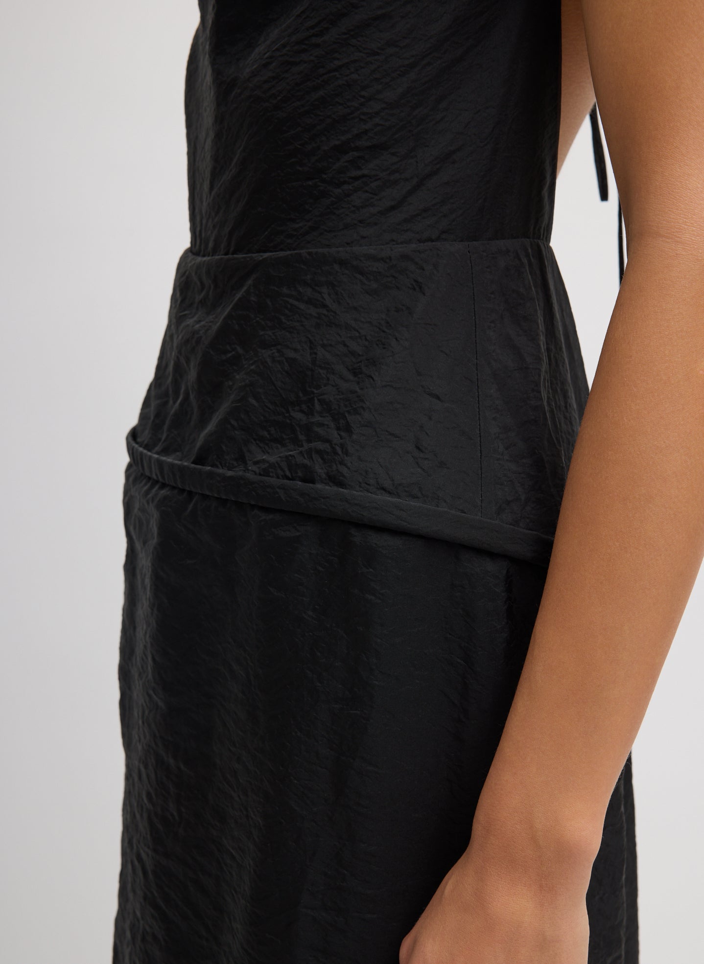 Chassis Hoop Strappy Dress | Tibi Black