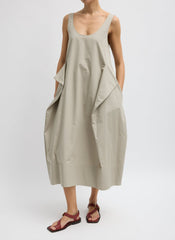 Eco Poplin Tank Dress | Tibi Sandstone