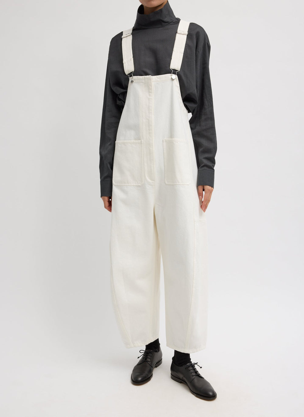 White Denim Jumpsuit | Tibi White
