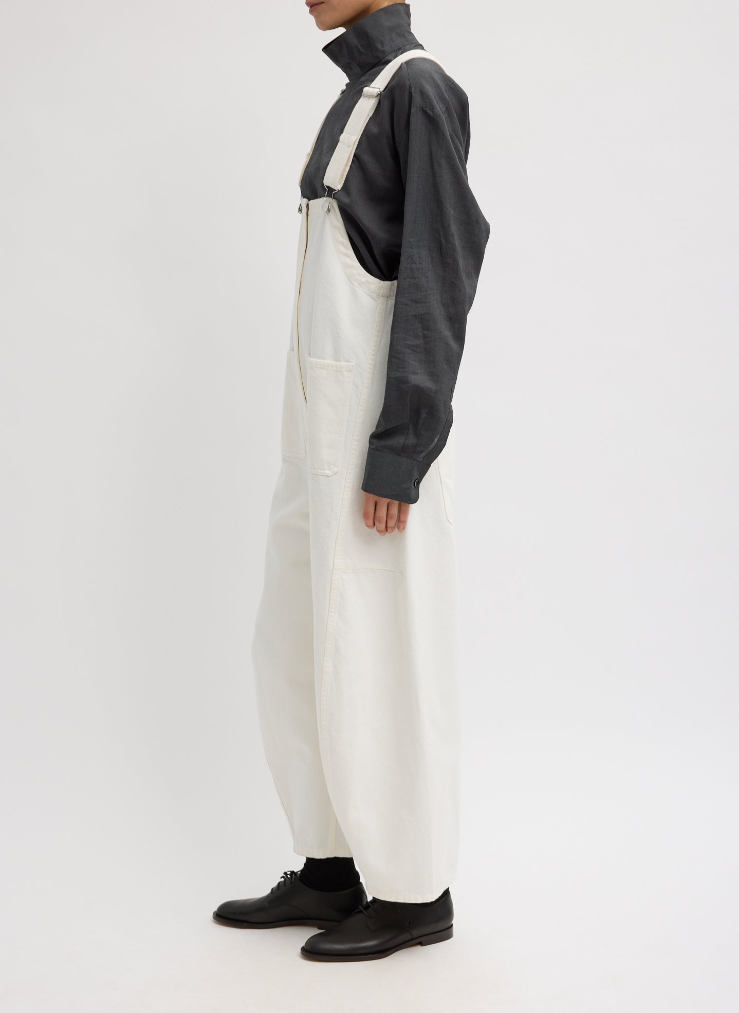 White Denim Jumpsuit | Tibi White