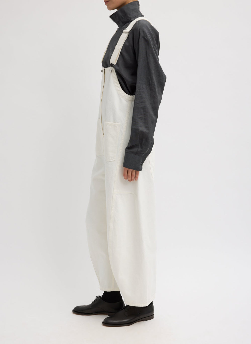 White Denim Jumpsuit | Tibi White