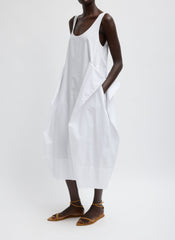 Eco Poplin Tank Dress | Tibi White