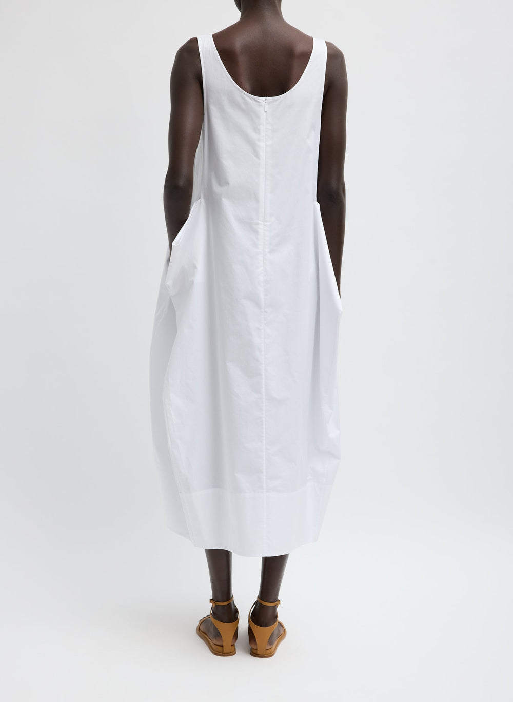 Eco Poplin Tank Dress | Tibi White