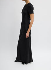 4-Ply Silk Bias Dress | Tibi Black