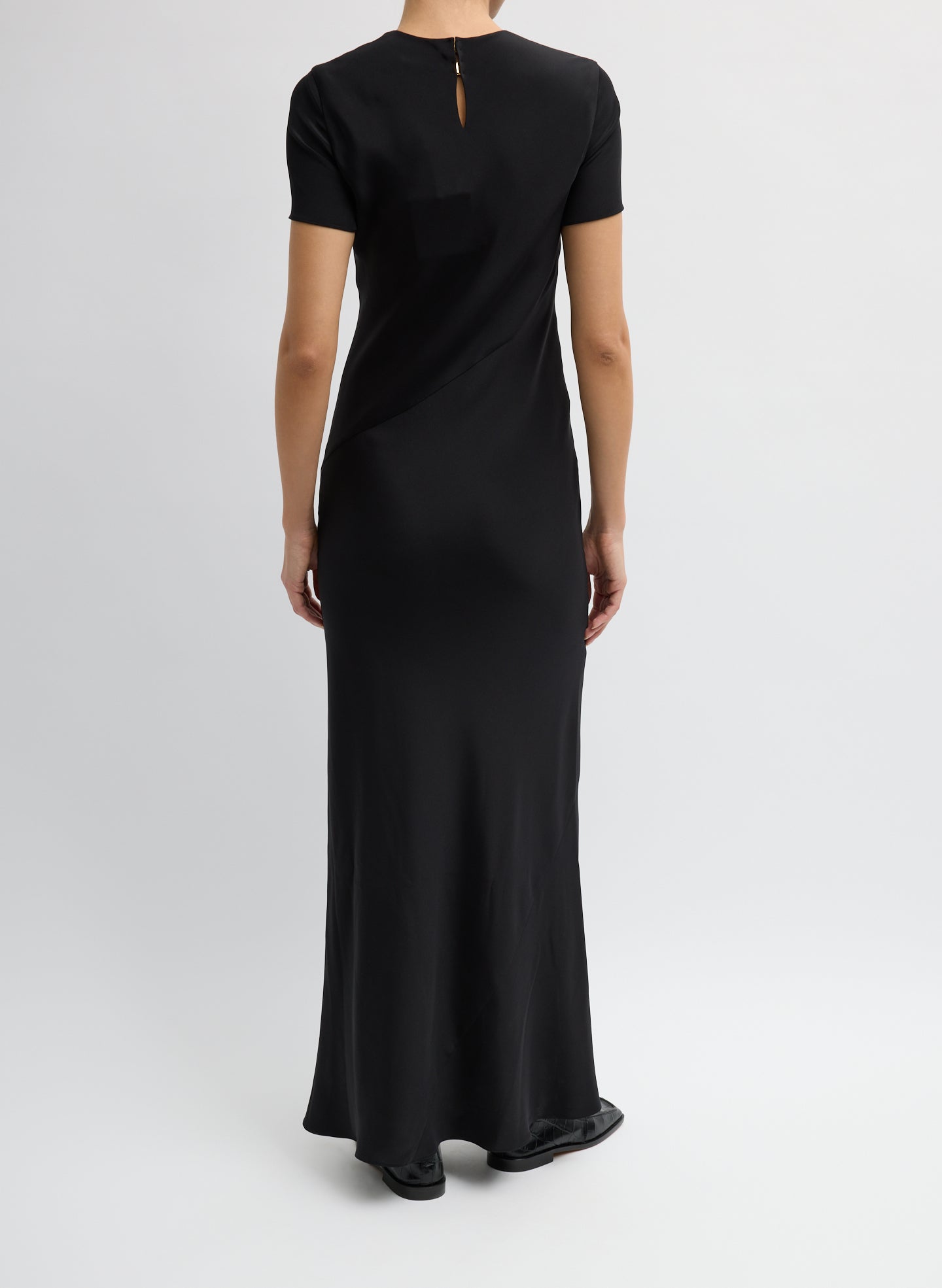 4-Ply Silk Bias Dress | Tibi Black