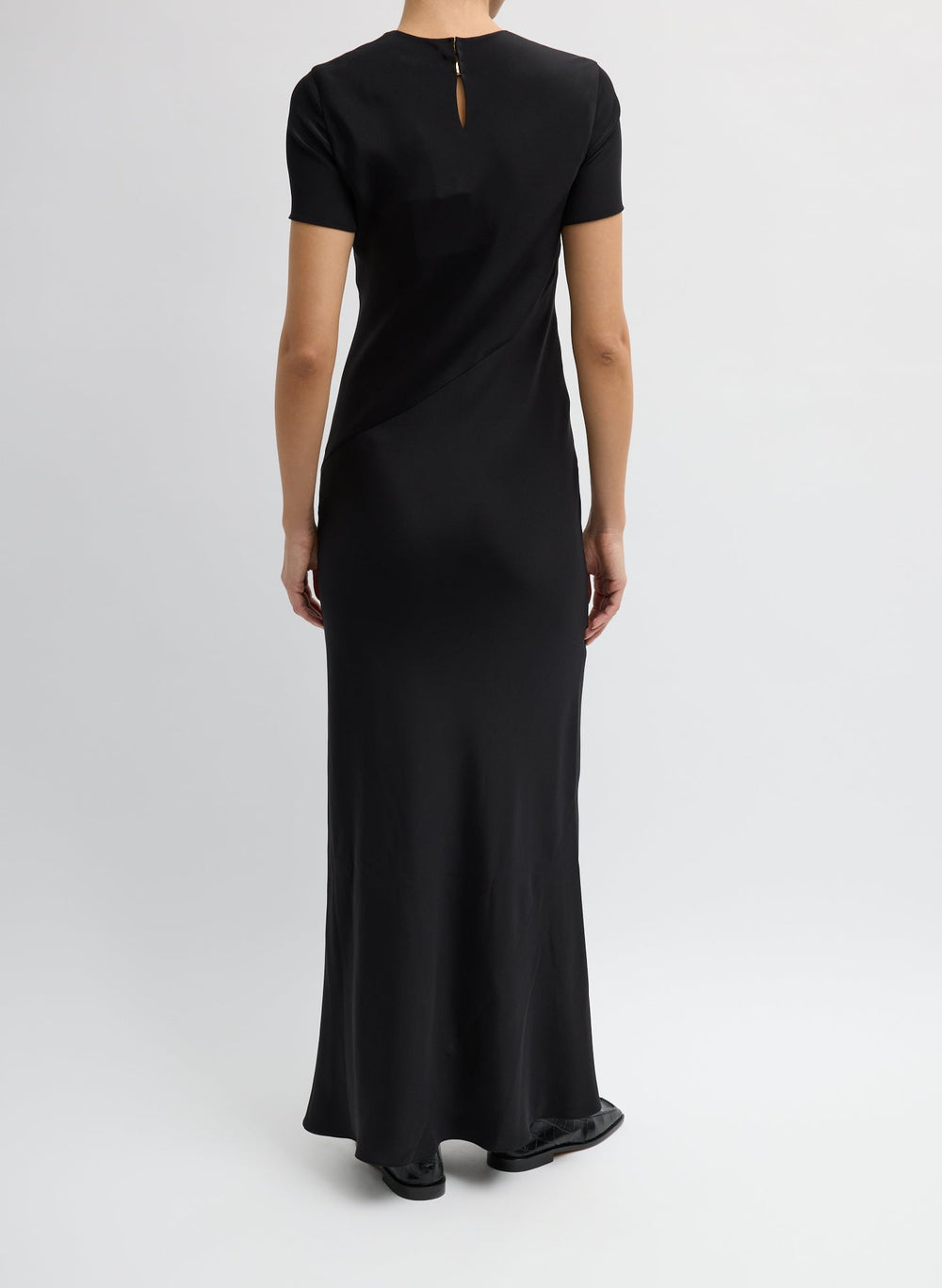 4-Ply Silk Bias Dress | Tibi Black
