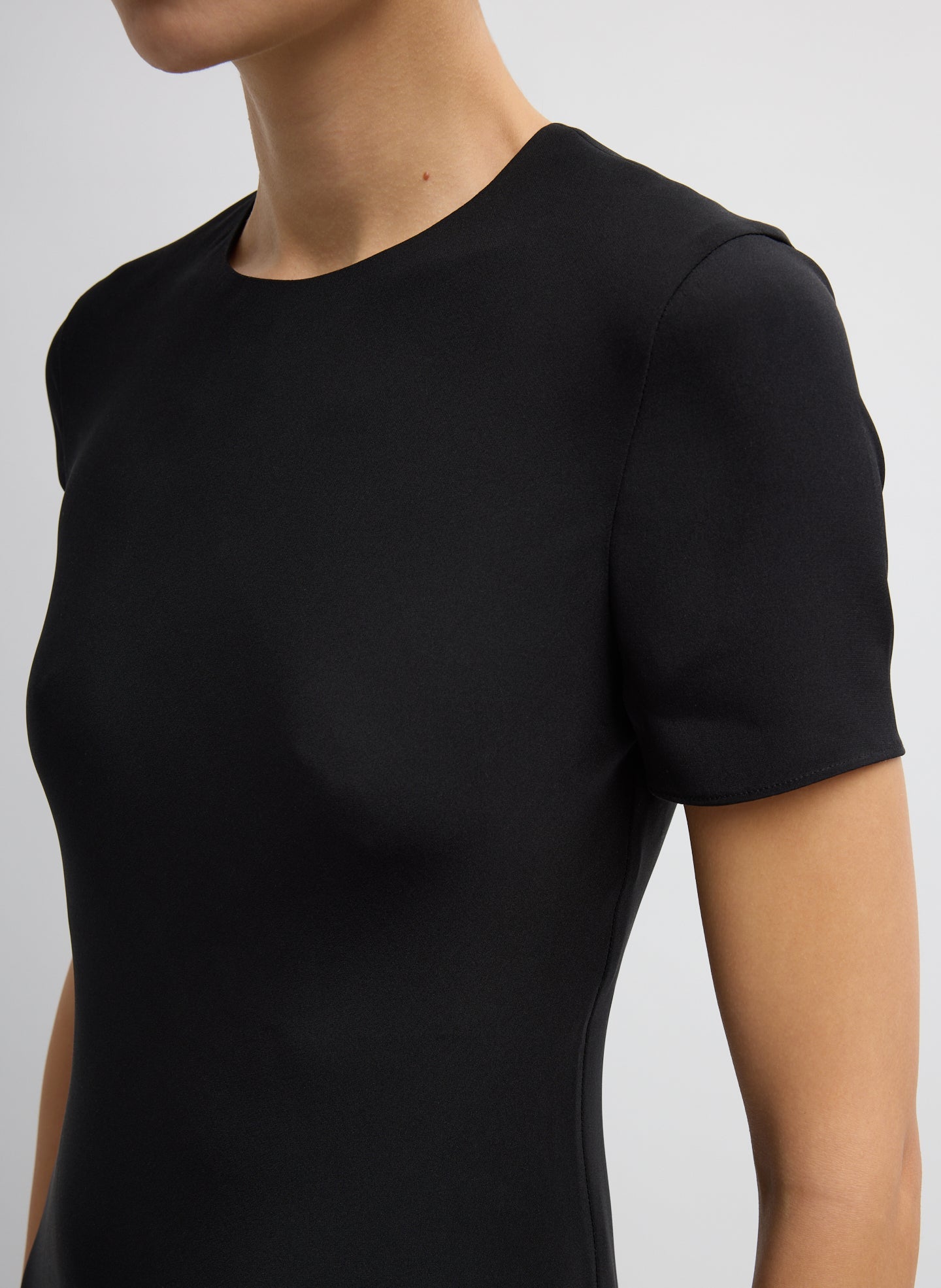 4-Ply Silk Bias Dress | Tibi Black