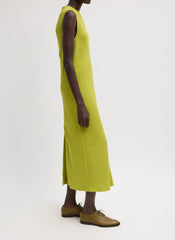 Viscose Plisse Sleeveless Bias Dress | Tibi Pea Pod