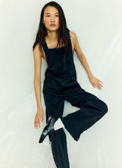 Compact Tech Knit Overalls | Tibi Black