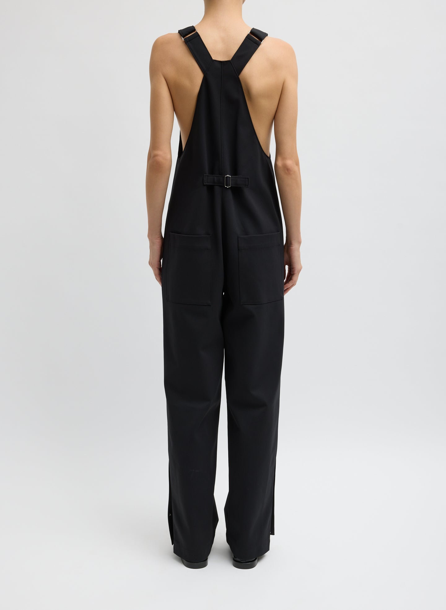 Compact Tech Knit Overalls | Tibi Black