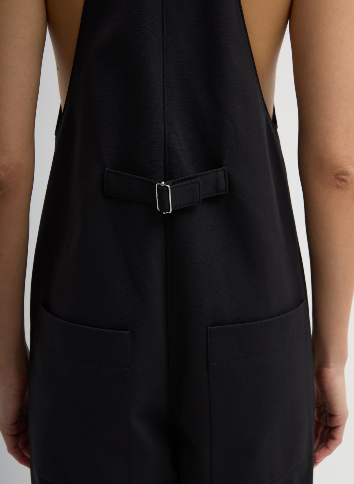 Compact Tech Knit Overalls | Tibi Black