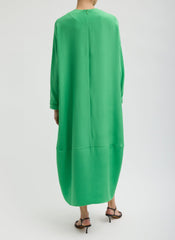 4-Ply Silk Long Sleeve Cocoon Dress | Tibi Green