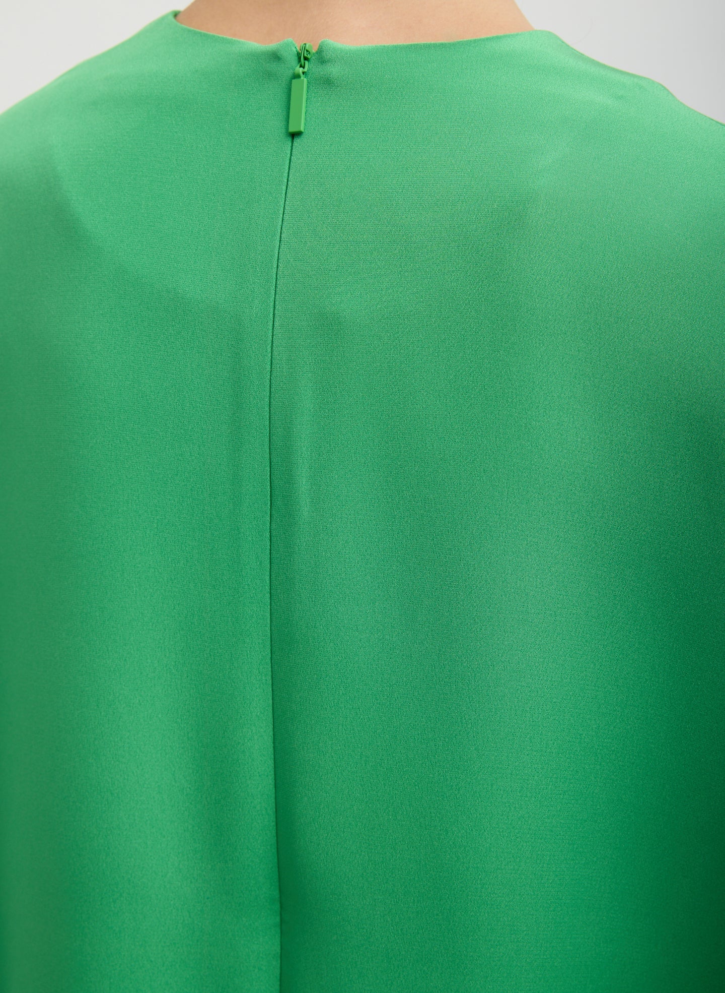 4-Ply Silk Long Sleeve Cocoon Dress | Tibi Green