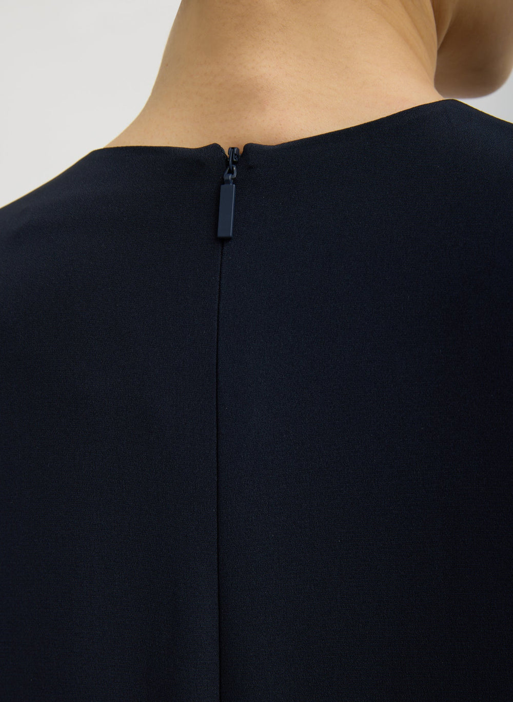4-Ply Silk Long Sleeve Cocoon Dress | Tibi Dark Navy