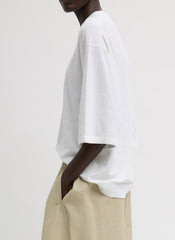 Sable Oversized Easy T-Shirt | Tibi White