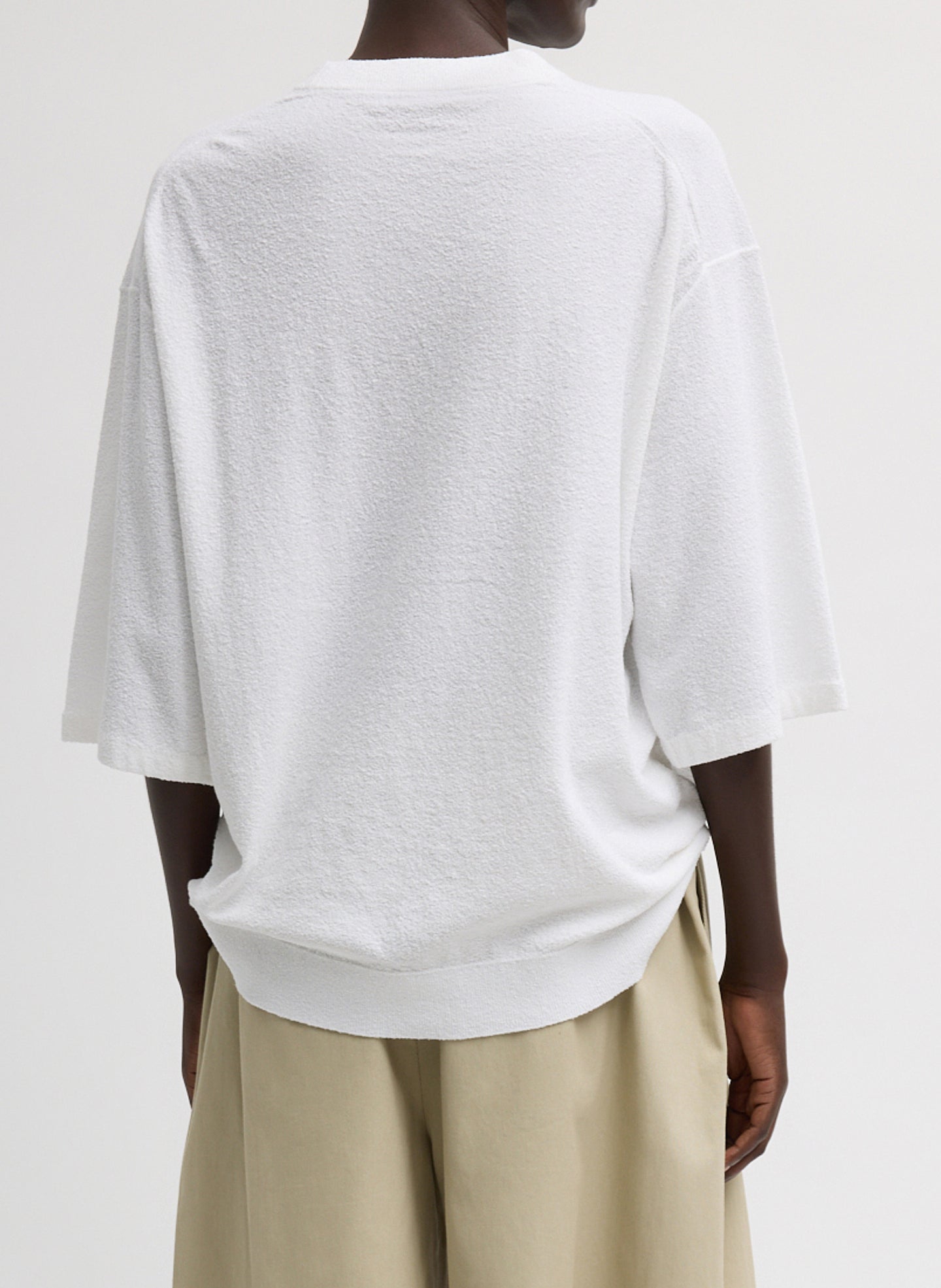 Sable Oversized Easy T-Shirt | Tibi White