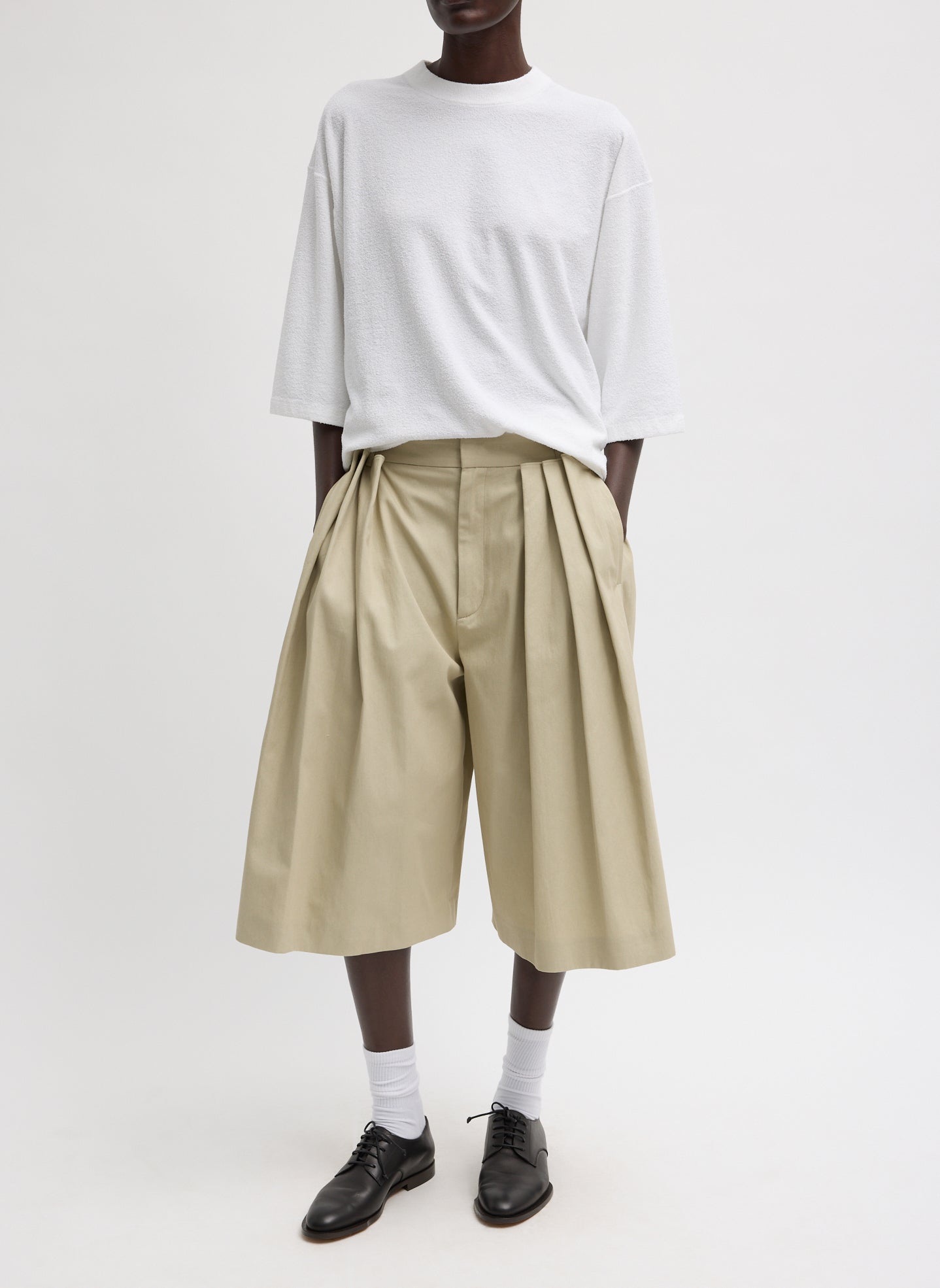 Sable Oversized Easy T-Shirt | Tibi White
