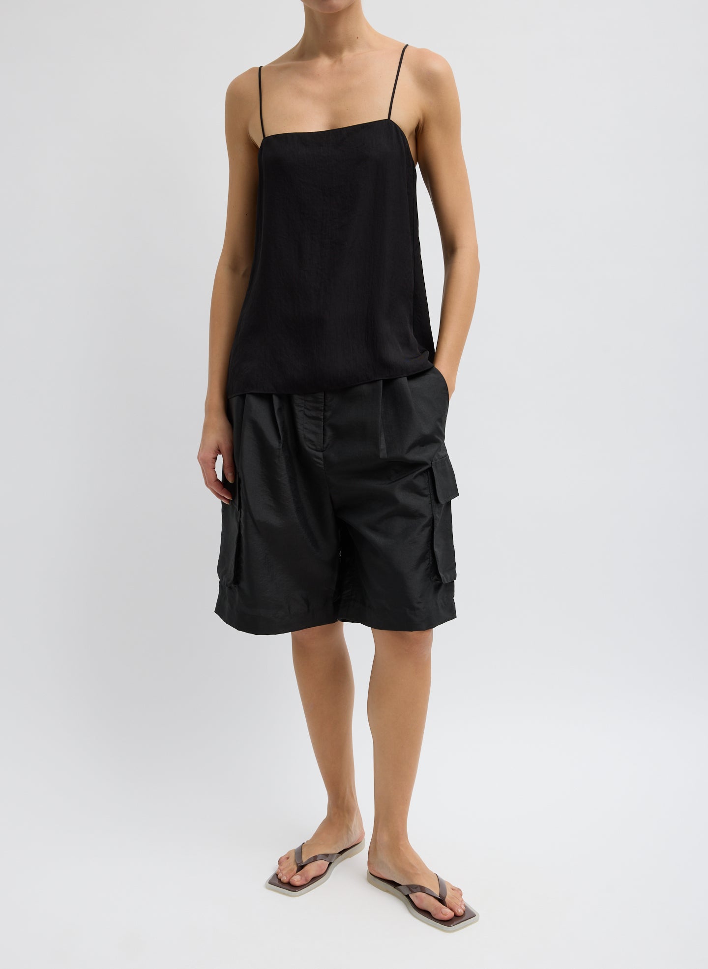 Summer Slip Cami | Tibi Black