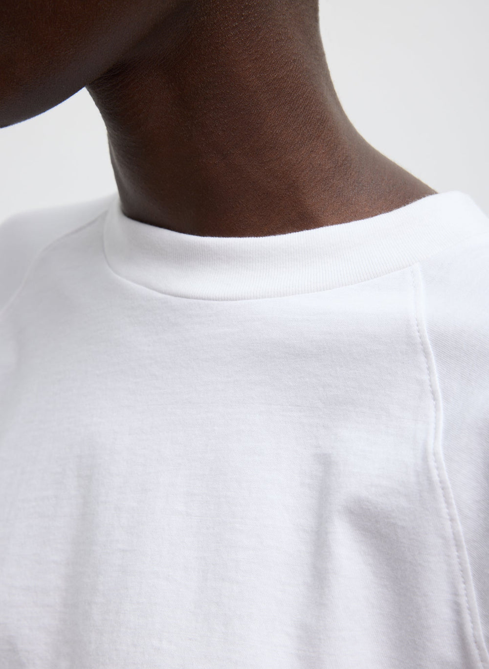 Short Sleeve T-Shirt With Shirred Back | Tibi White