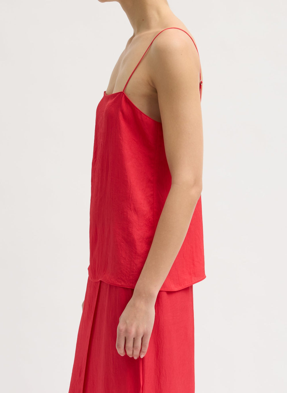 Summer Slip Cami | Tibi Faded Red