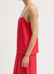 Summer Slip Cami | Tibi Faded Red