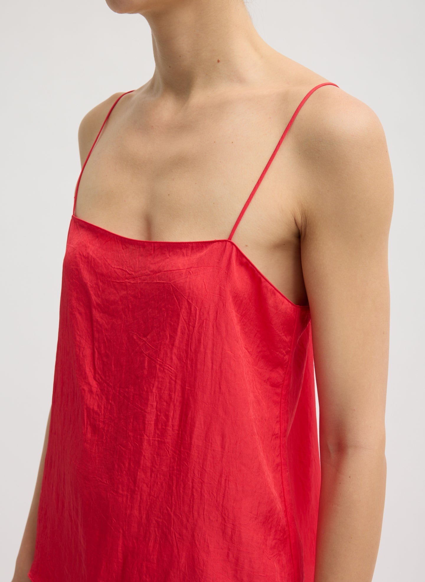 Summer Slip Cami | Tibi Faded Red