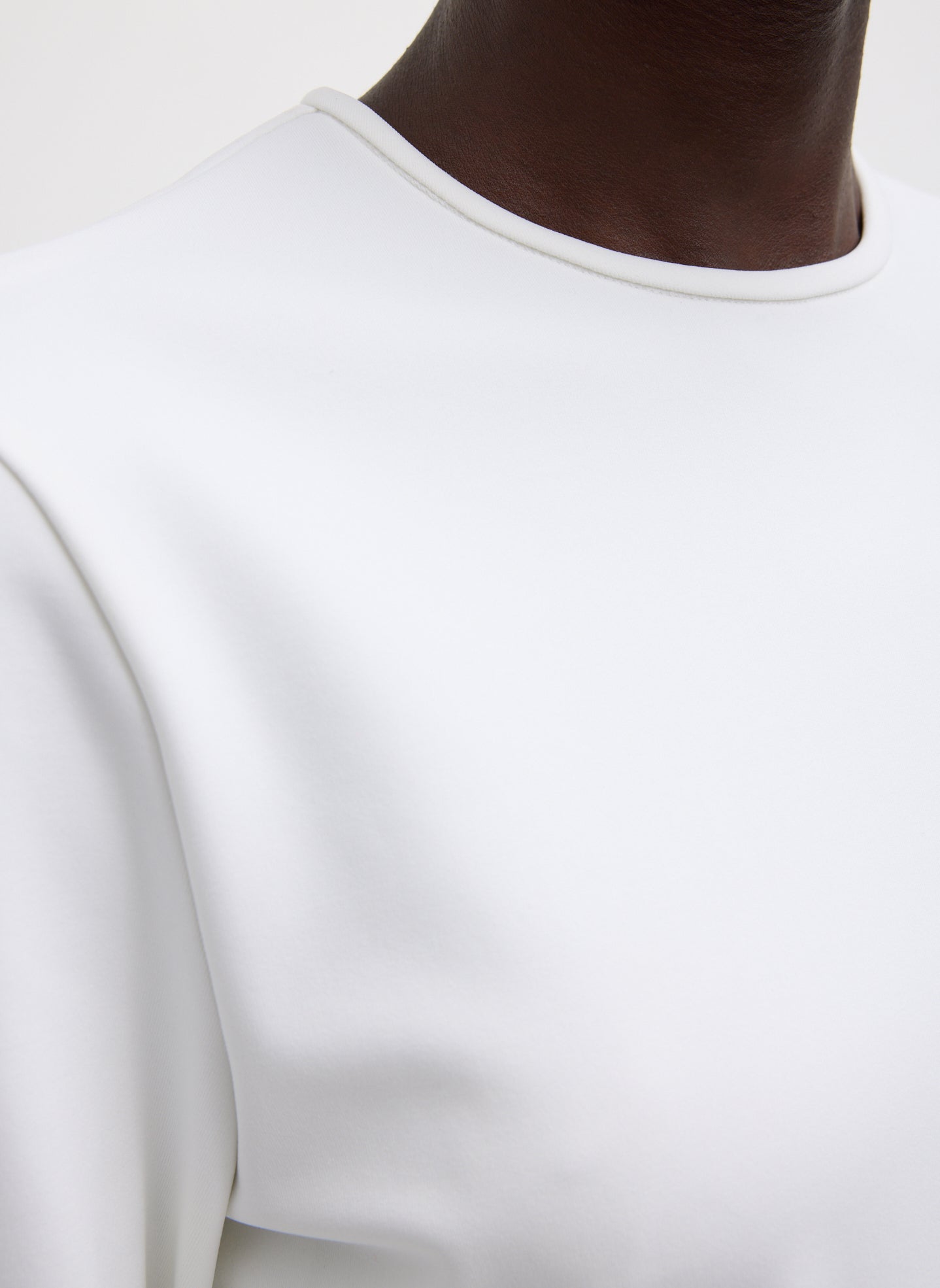 Compact Ultra Stretch Cut Out Back Top | Tibi White