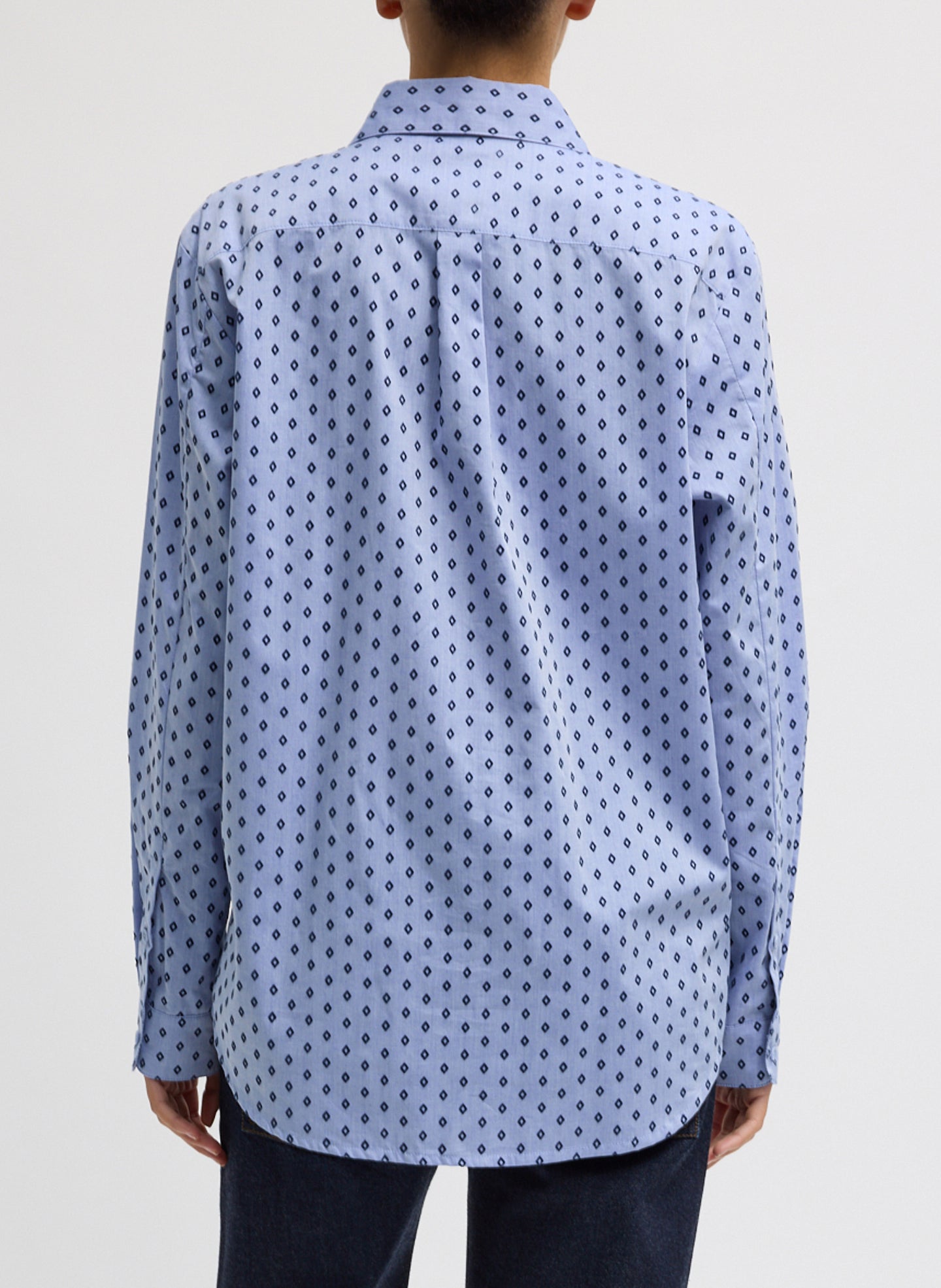 Flocked Oxford Classic Men's Shirt | Tibi Blue Multi