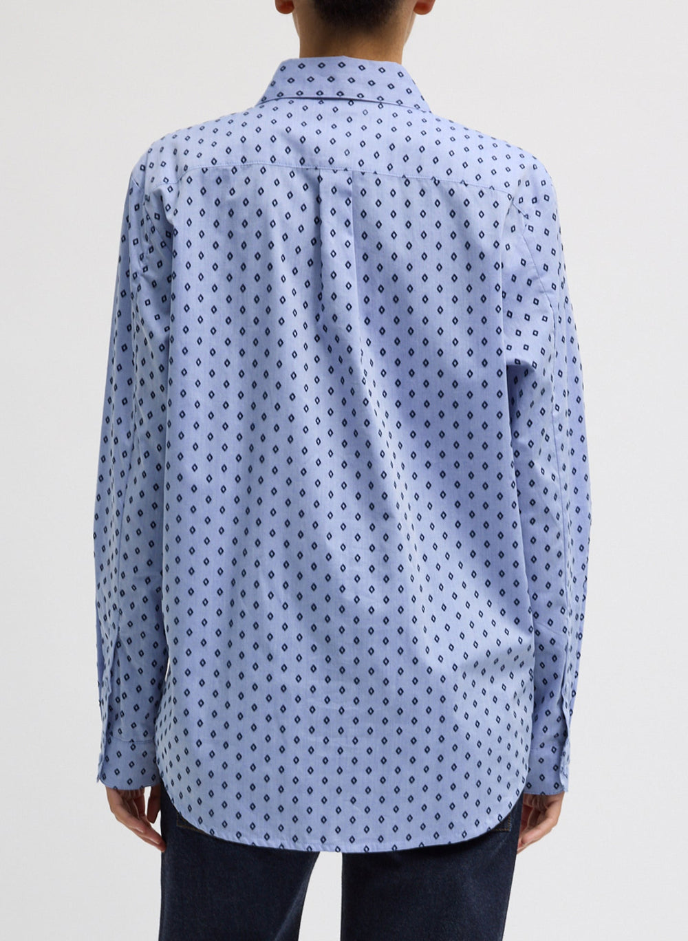 Flocked Oxford Classic Men's Shirt | Tibi Blue Multi