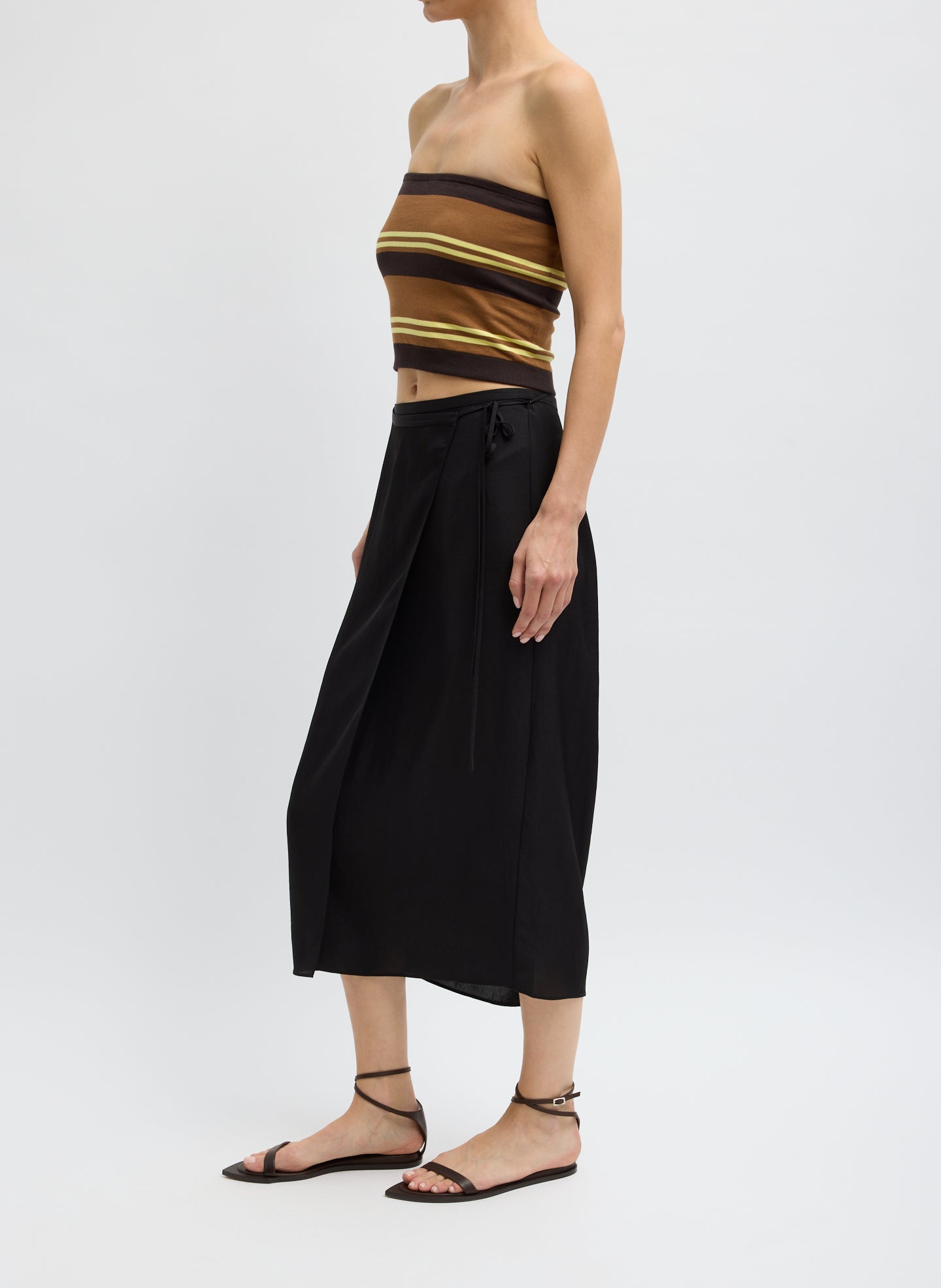 Summer Slip Wrap Skirt | Tibi Black