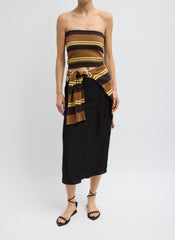 Summer Slip Wrap Skirt | Tibi Black