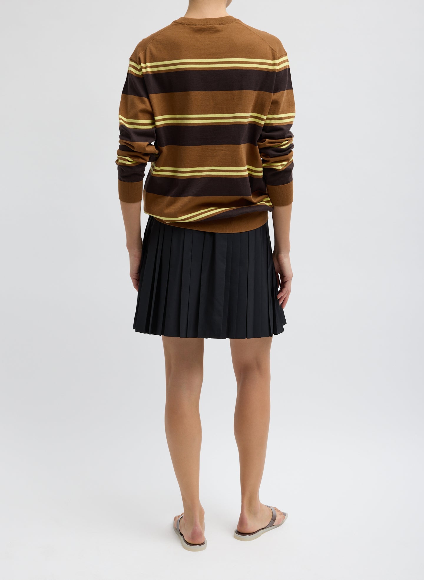 Summer Nylon Pull On Mini Skirt | Tibi Black
