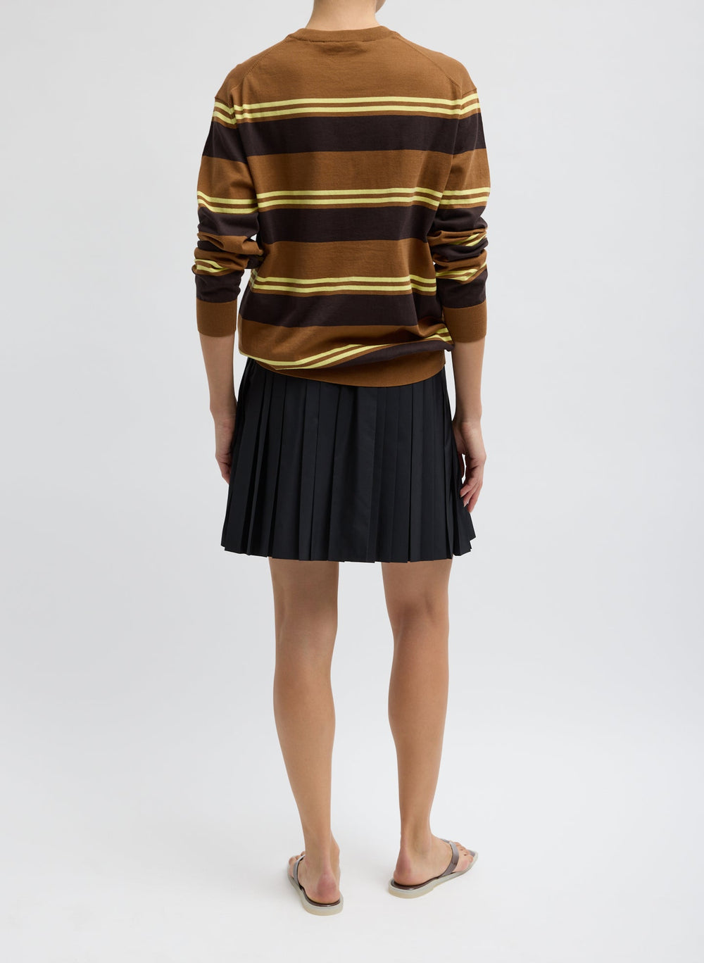 Summer Nylon Pull On Mini Skirt | Tibi Black