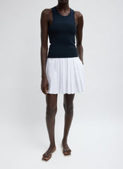 Summer Nylon Pull On Mini Skirt | Tibi White
