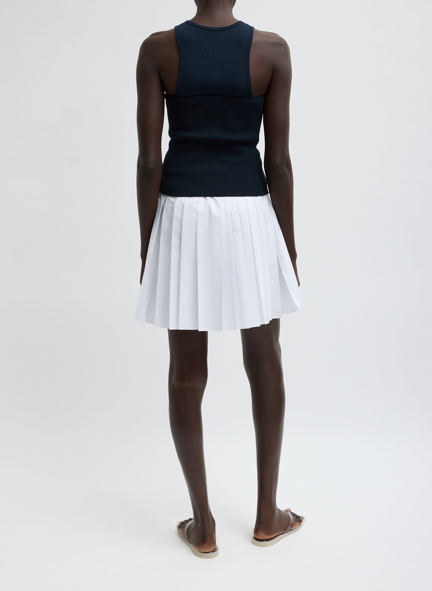 Summer Nylon Pull On Mini Skirt | Tibi White