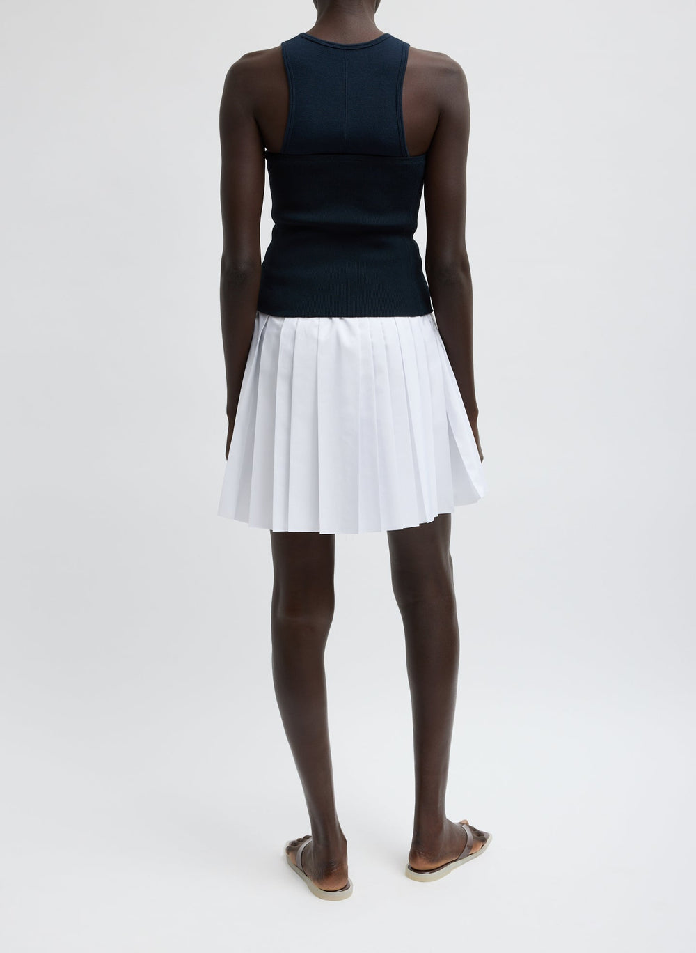 Summer Nylon Pull On Mini Skirt | Tibi White
