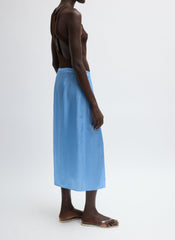 Summer Slip Wrap Skirt | Tibi Baby Blue