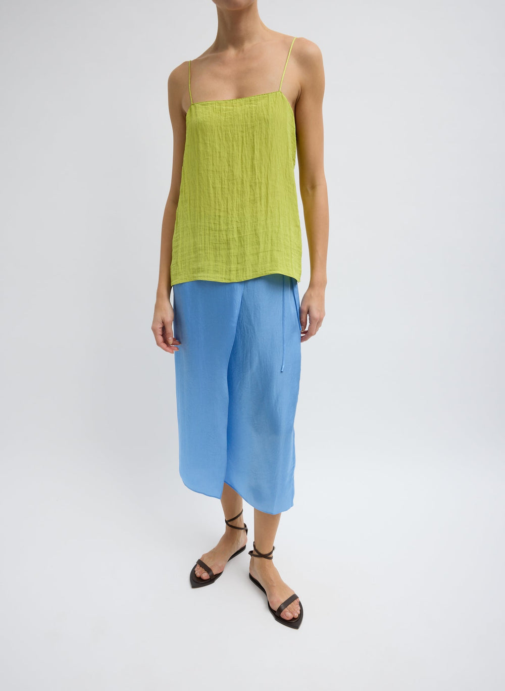 Summer Slip Wrap Skirt | Tibi Baby Blue