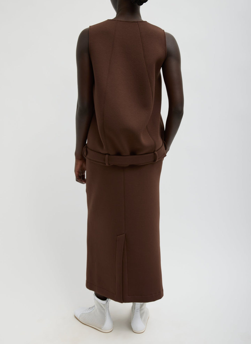 Bonded Viscose Maxi Wrap Skirt | Tibi Brown