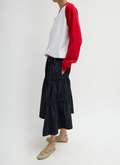 Tech Suiting Asymmetrical Skirt | Tibi Black